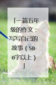 一篇五年级的作文：写写自己的故事（500字以上）