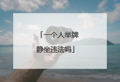 一个人举牌静坐违法吗