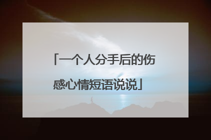 一个人分手后的伤感心情短语说说