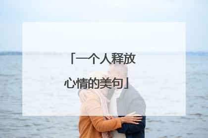 一个人释放心情的美句