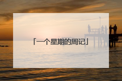 一个星期的周记