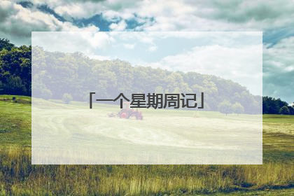 一个星期周记