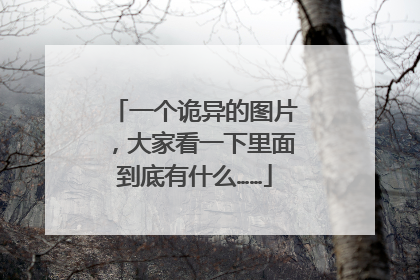 一个诡异的图片,大家看一下里面到底有什么……