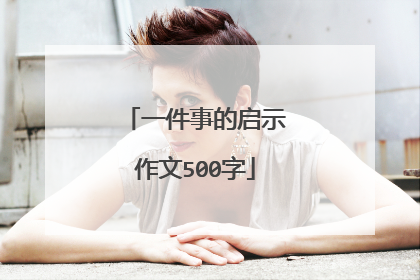 一件事的启示作文500字