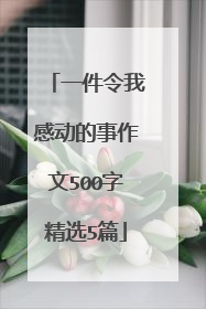 一件令我感动的事作文500字精选5篇