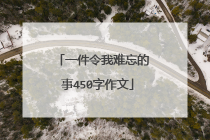 一件令我难忘的事450字作文
