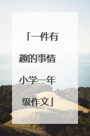 一件有趣的事情小学一年级作文
