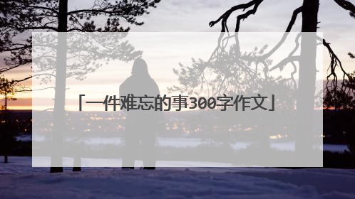 一件难忘的事300字作文