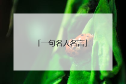 一句名人名言