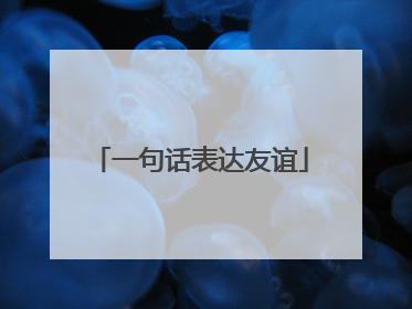 一句话表达友谊