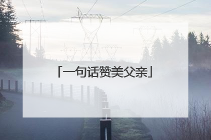 一句话赞美父亲