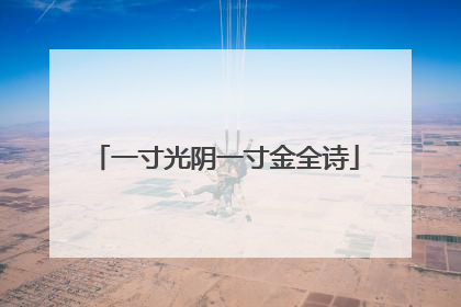 一寸光阴一寸金全诗