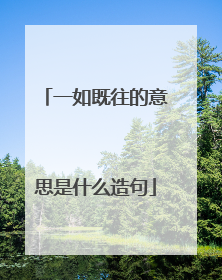 一如既往的意思是什么造句