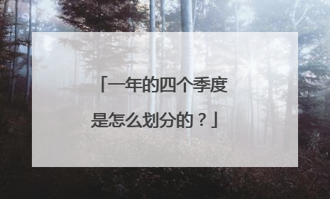 一年的四个季度是怎么划分的?