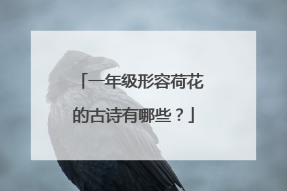 一年级形容荷花的古诗有哪些？