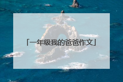 一年级我的爸爸作文