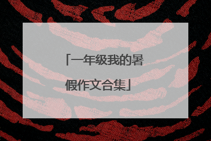 一年级我的暑假作文合集