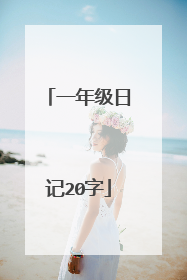 一年级日记20字