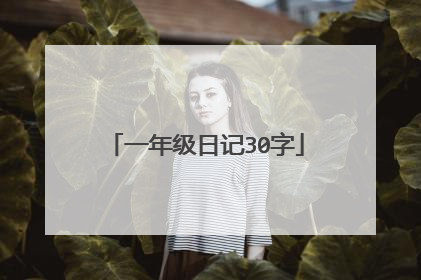 一年级日记30字