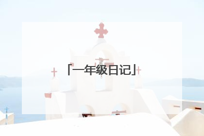 一年级日记