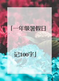 一年级暑假日记100字