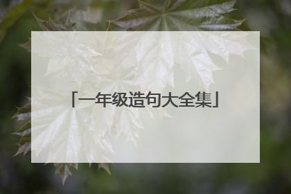 一年级造句大全集