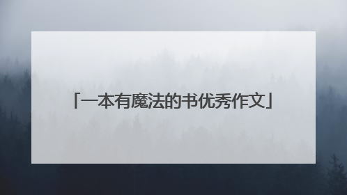 一本有魔法的书优秀作文