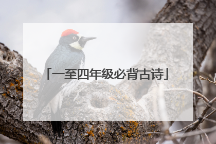 一至四年级必背古诗