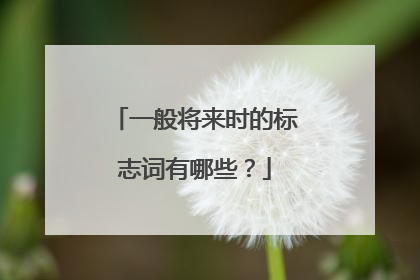 一般将来时的标志词有哪些?
