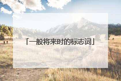 一般将来时的标志词