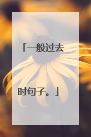 一般过去时句子。