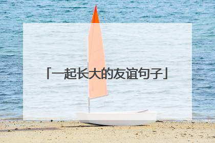 一起长大的友谊句子