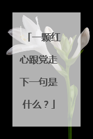 一颗红心跟党走下一句是什么？