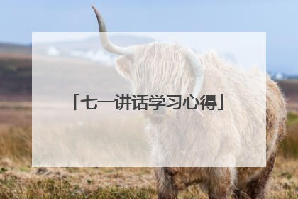 七一讲话学习心得