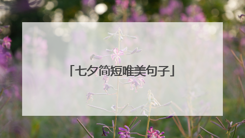 七夕简短唯美句子