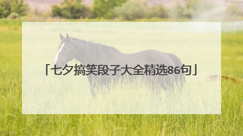 七夕搞笑段子大全精选86句