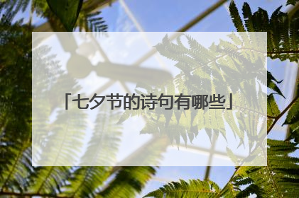 七夕节的诗句有哪些