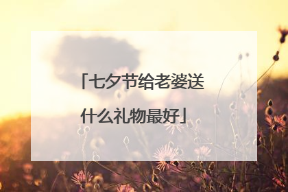 七夕节给老婆送什么礼物最好