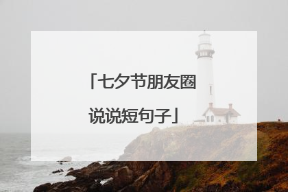 七夕节朋友圈说说短句子