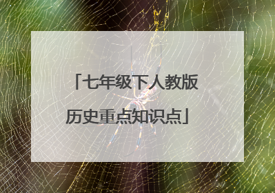 七年级下人教版历史重点知识点