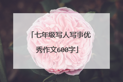七年级写人写事优秀作文600字