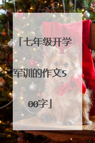 七年级开学军训的作文500字
