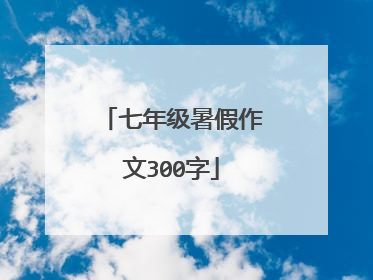 七年级暑假作文300字