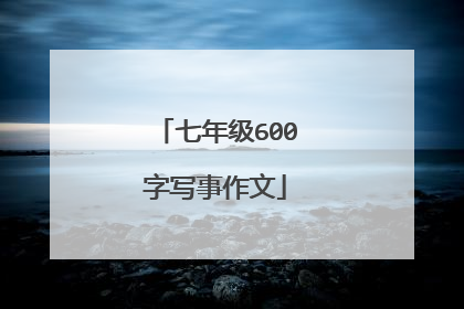 七年级600字写事作文