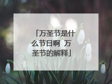万圣节是什么节日啊 万圣节的解释