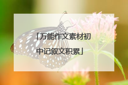 万能作文素材初中记叙文积累