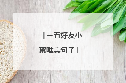 三五好友小聚唯美句子