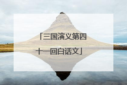 三国演义第四十一回白话文