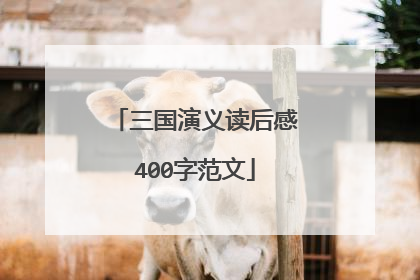 三国演义读后感400字范文