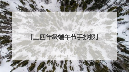 三四年级端午节手抄报
